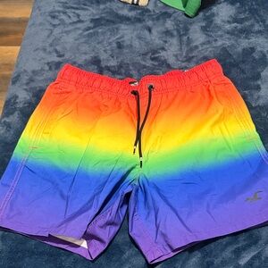 Hollister pride swim trunks